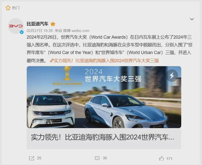 2024世界年度车全是新能源？比亚迪又输给了起亚？(图11)